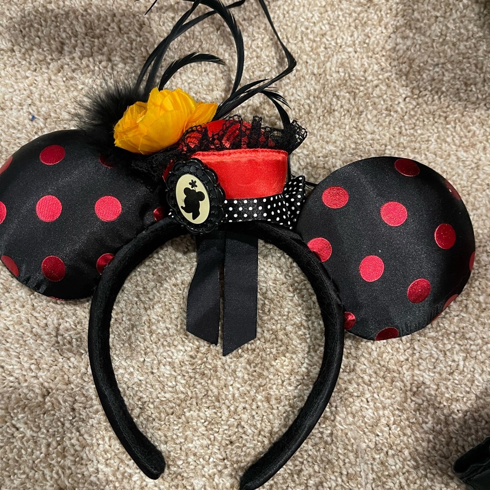 Disney Chic Polka Dot Mouse Ears Headband with Yellow Accent